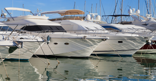 Yachts at marina of Cambrils, Costa Daurada, Catalonia.